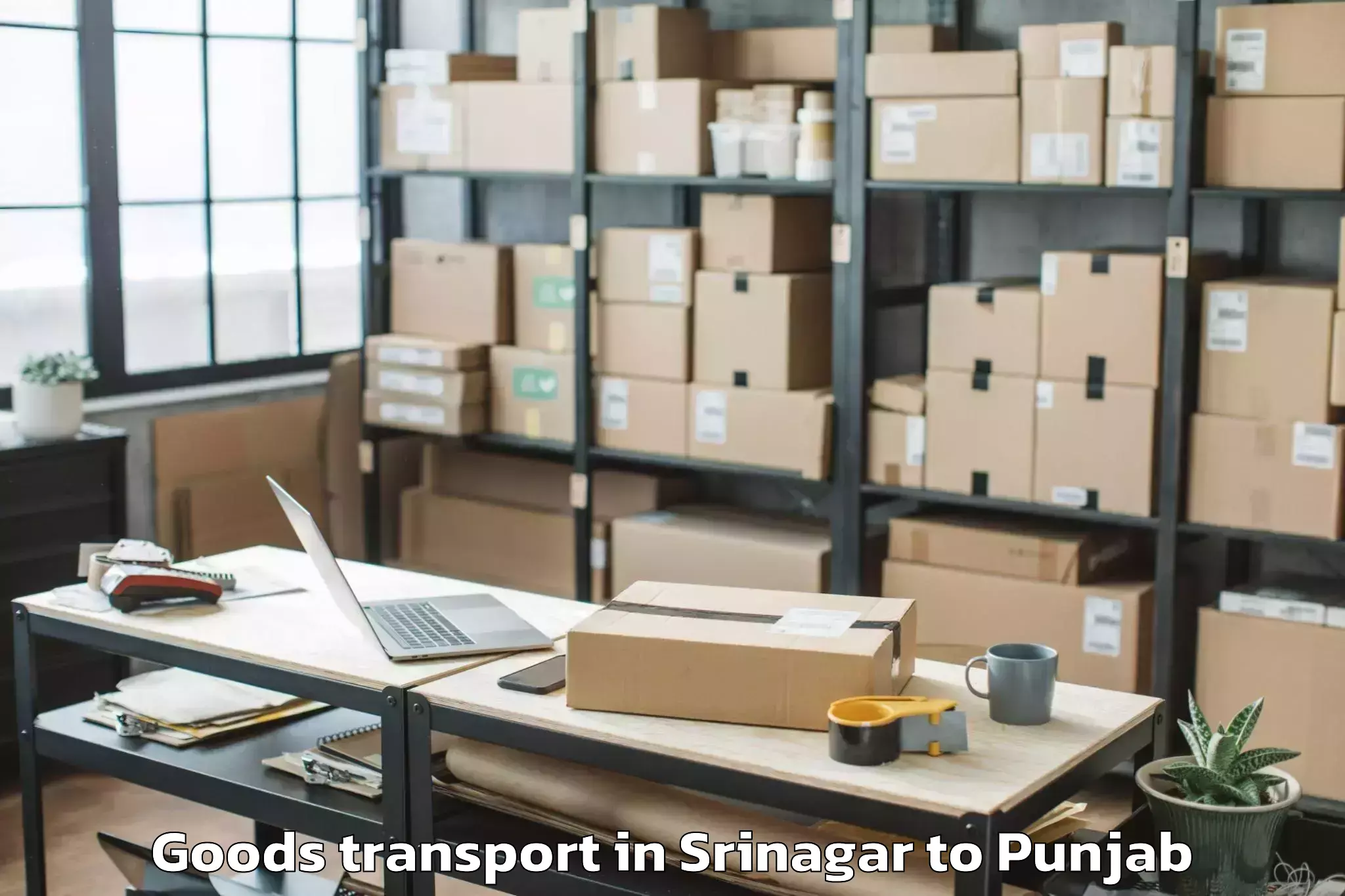 Srinagar to Dhuri Goods Transport Booking